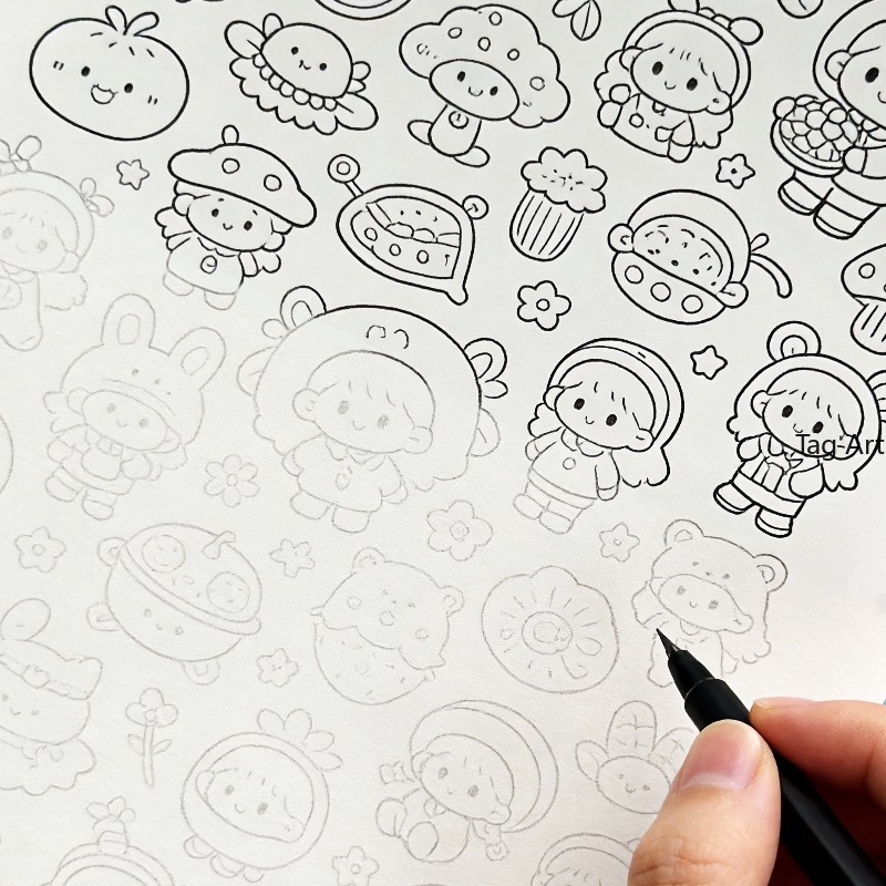 Food Snacks Coloring Book - كتاب تلوين إبداعي لتخفيف التوتر، ألبوم