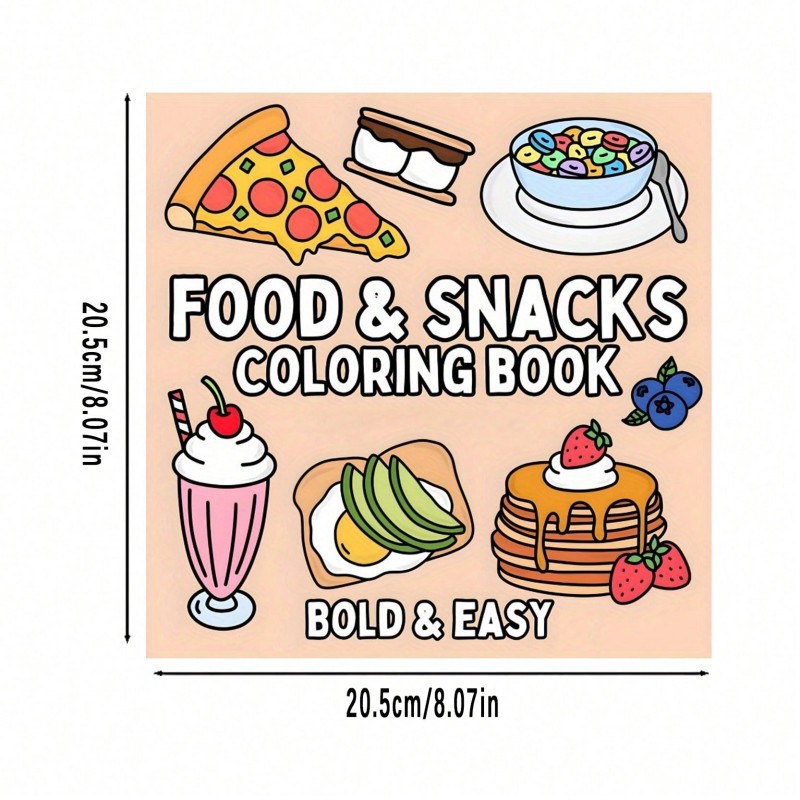 Food Snacks Coloring Book - كتاب تلوين جديد بتصميمات الطعام والوجبات