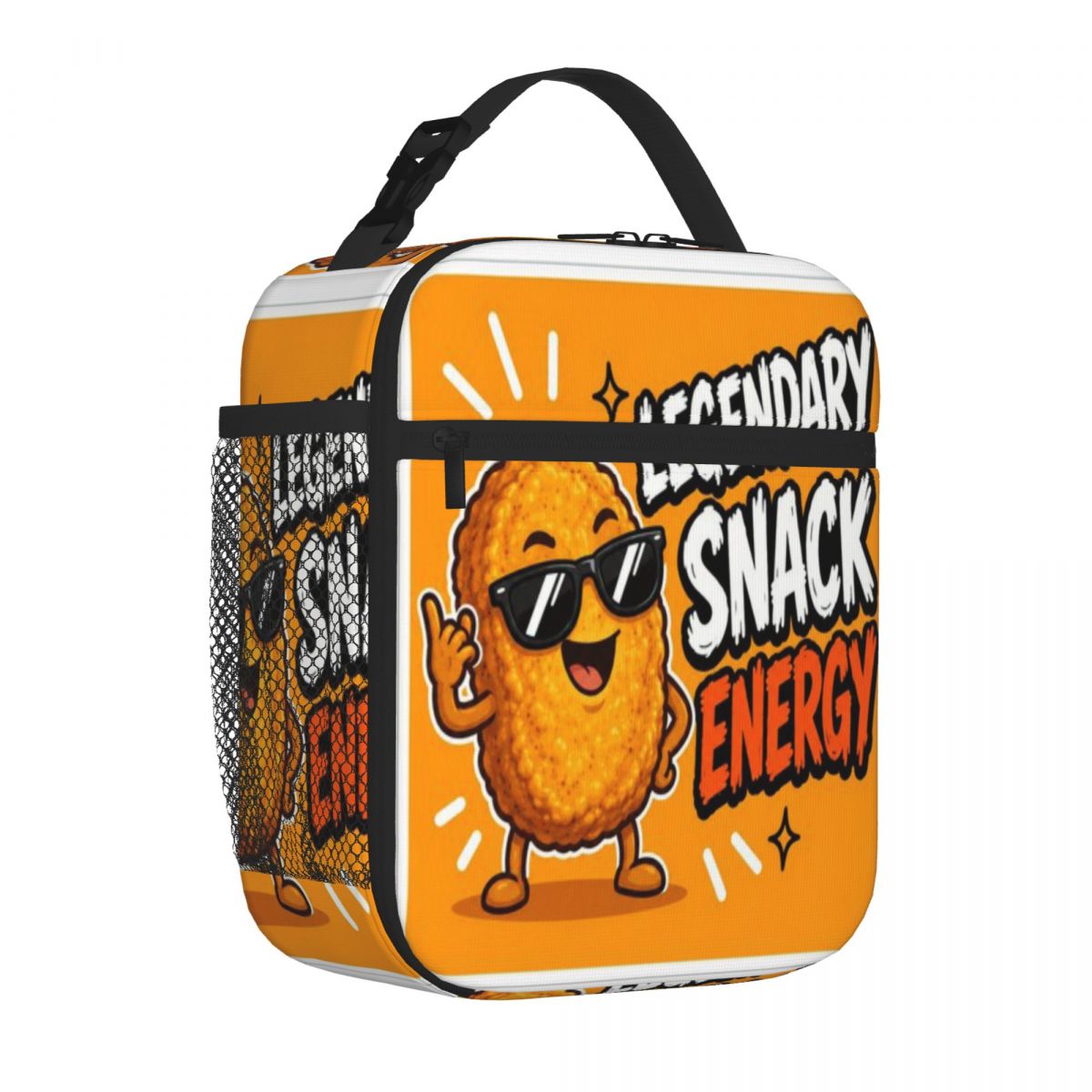 Food Energy Snacks - حقيبة غداء كبيرة مبطنة على شكل