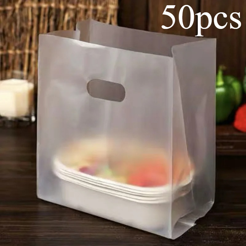 Food Or Snacks - 50 قطعة من أكياس الهدايا الشفافة