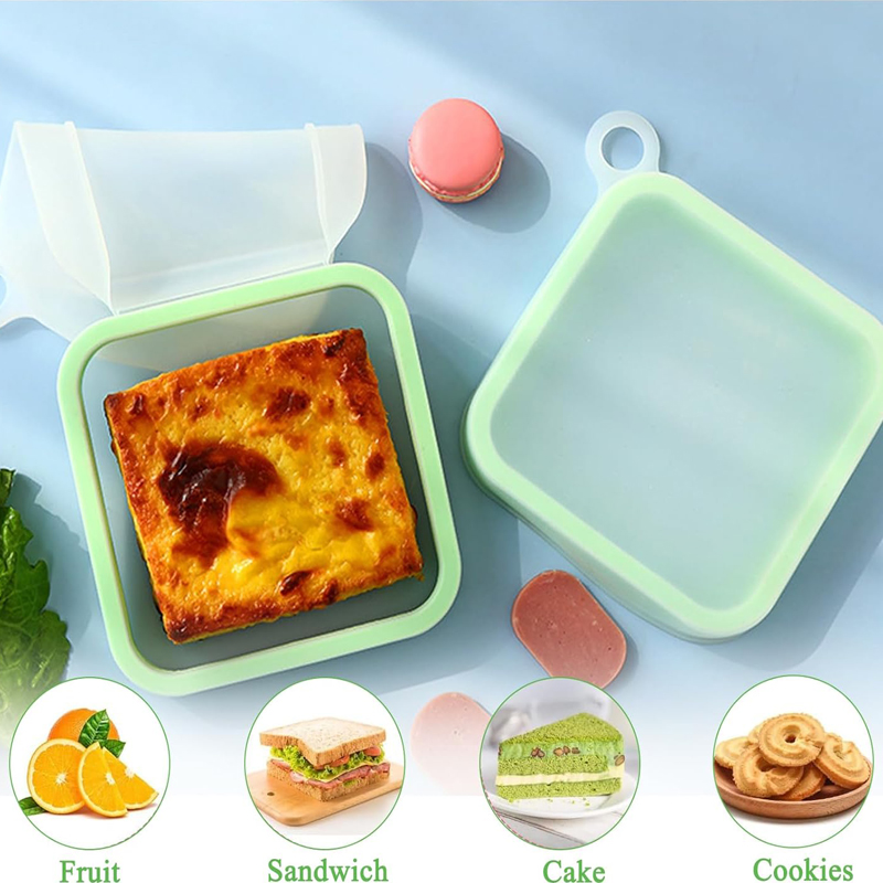 Food Or Snacks - سيليكون ساندويتش نخب بينتو صندوق مع