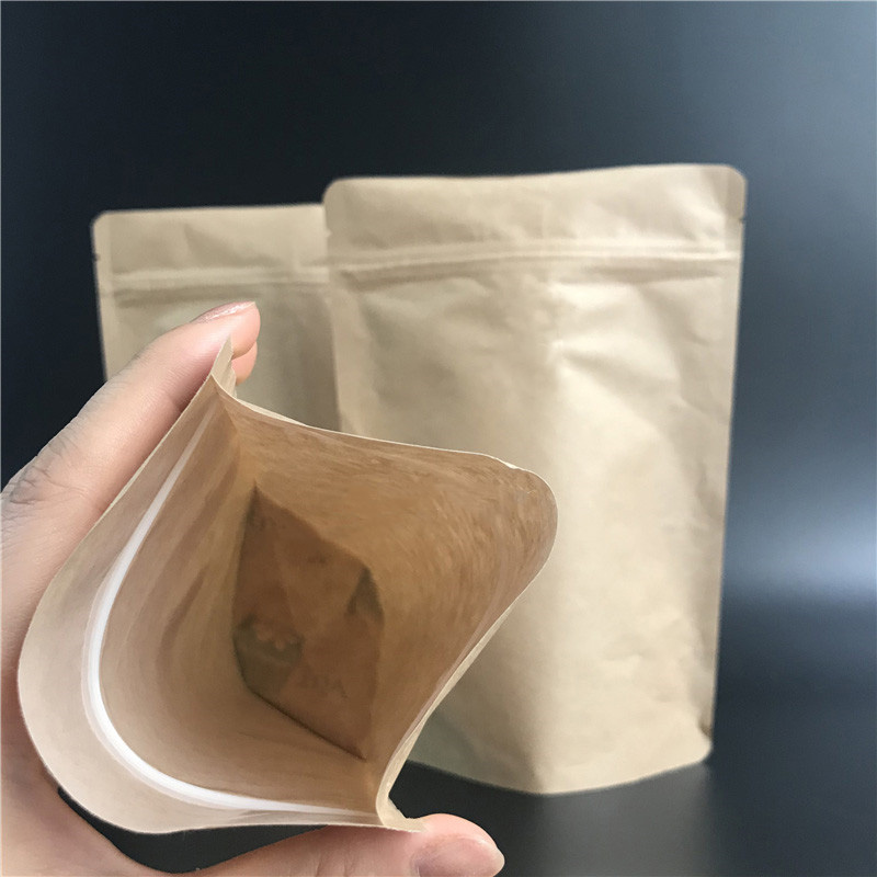 Food Energy Snacks - 50 قطعة Doypack البني كرافت ورقة