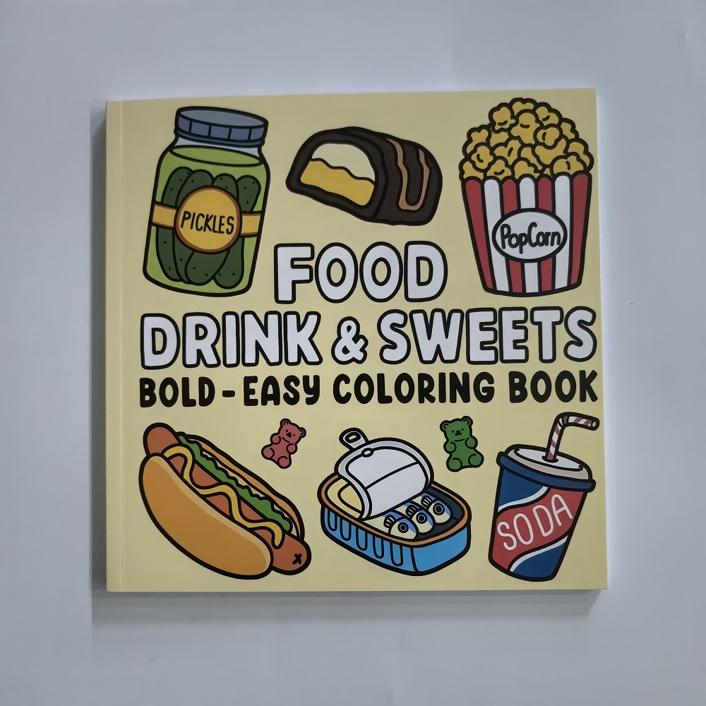 كتاب تلوين المشروبات والحلويات - مراجعة Food Snacks Coloring Book وسعره