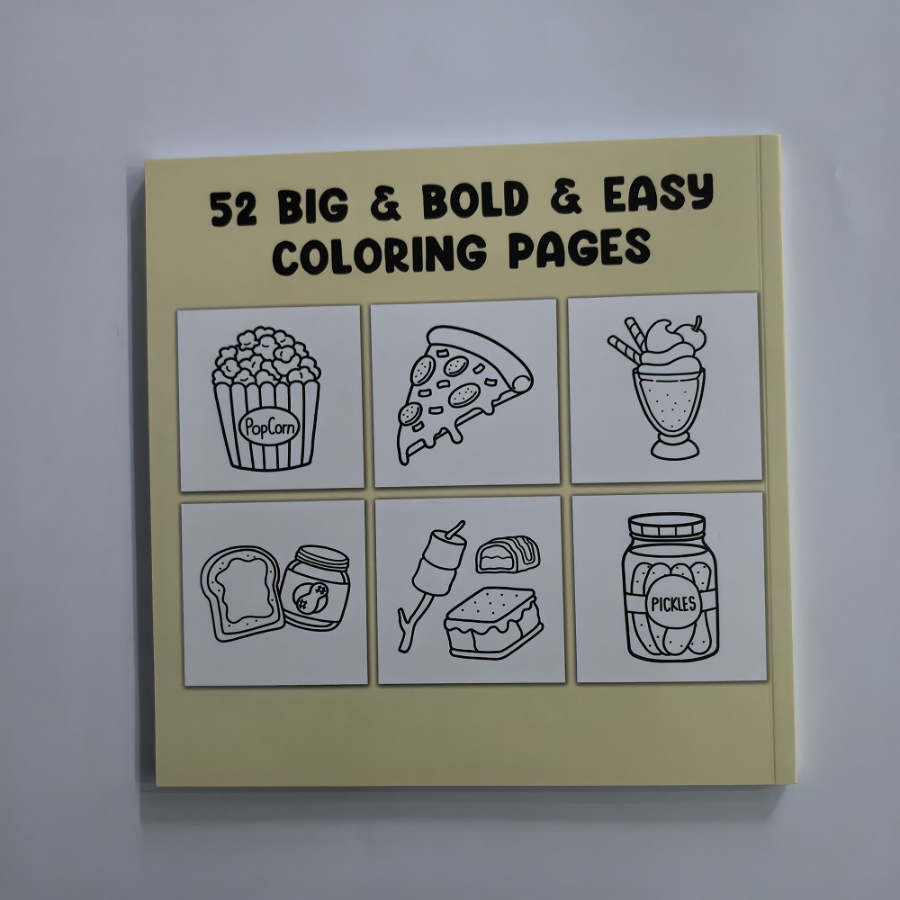 كتاب تلوين المشروبات والحلويات - مراجعة Food Snacks Coloring Book وسعره