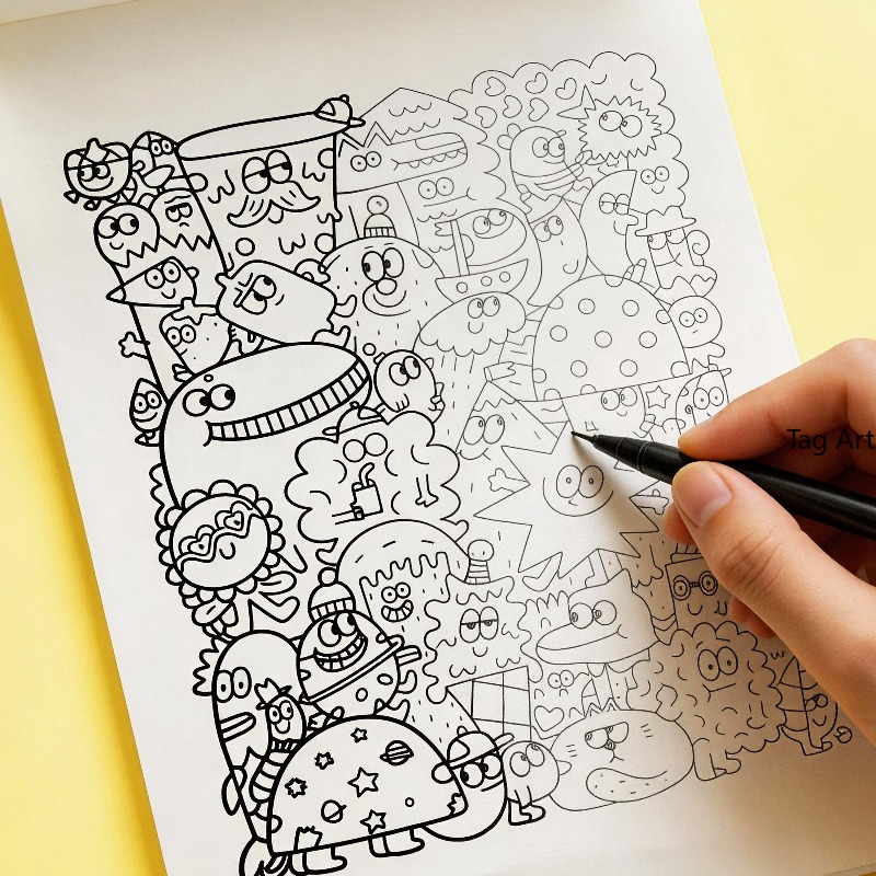 كتاب تلوين إبداعي لتخفيف التوت - مراجعة Food Snacks Coloring Book وسعره