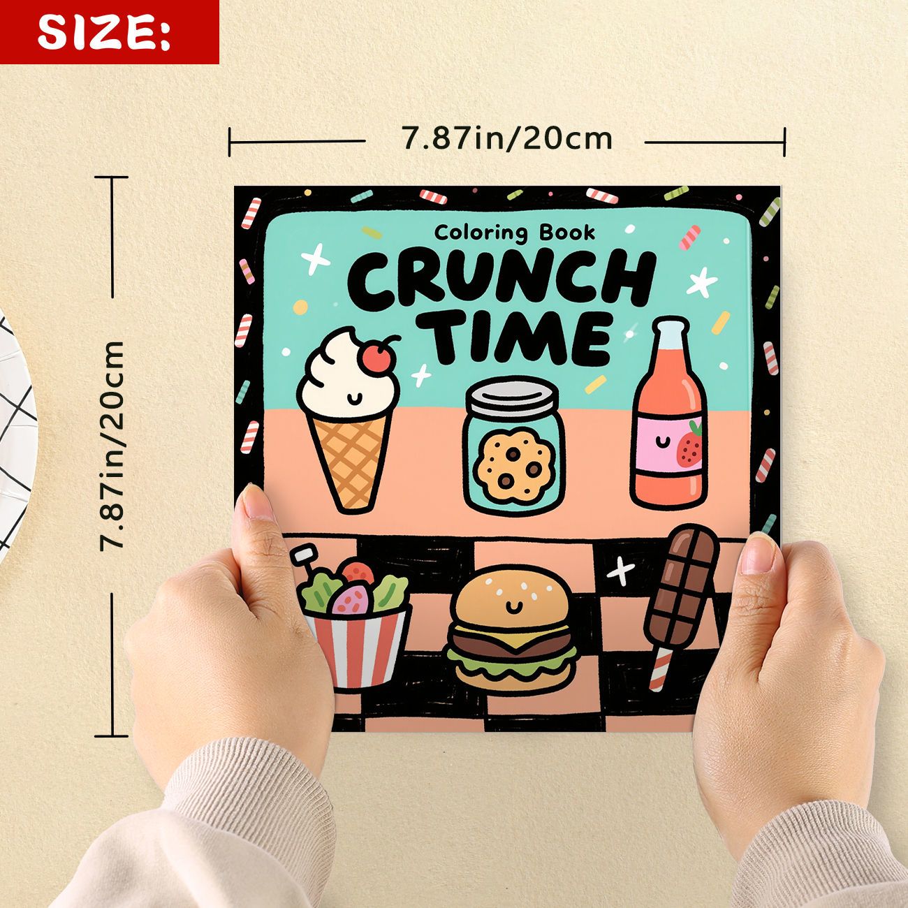 كتاب تلوين كرانش تايم: صور لطي - مراجعة Food Snacks Coloring Book وسعره