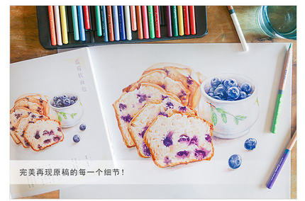 قلم رصاص ملون دفتر رسم 32 كلاس - مراجعة Food Snacks Coloring Book وسعره