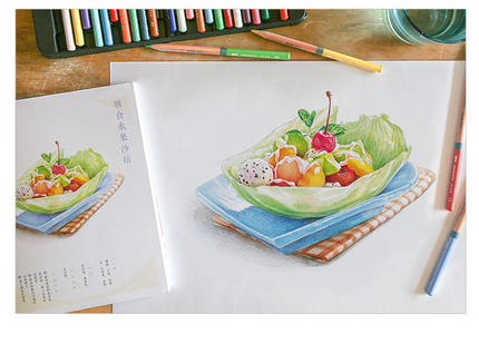 قلم رصاص ملون دفتر رسم 32 كلاس - مراجعة Food Snacks Coloring Book وسعره