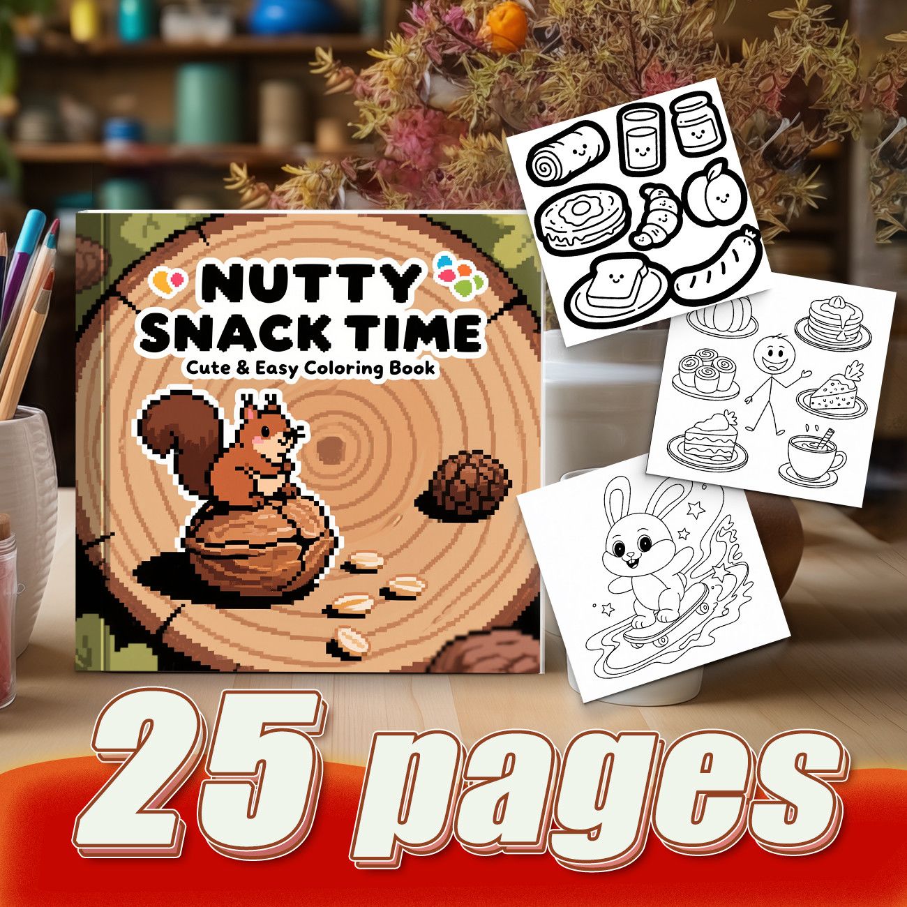 كتاب تلوين وقت وجبة المكسرات:  - مراجعة Food Snacks Coloring Book وسعره