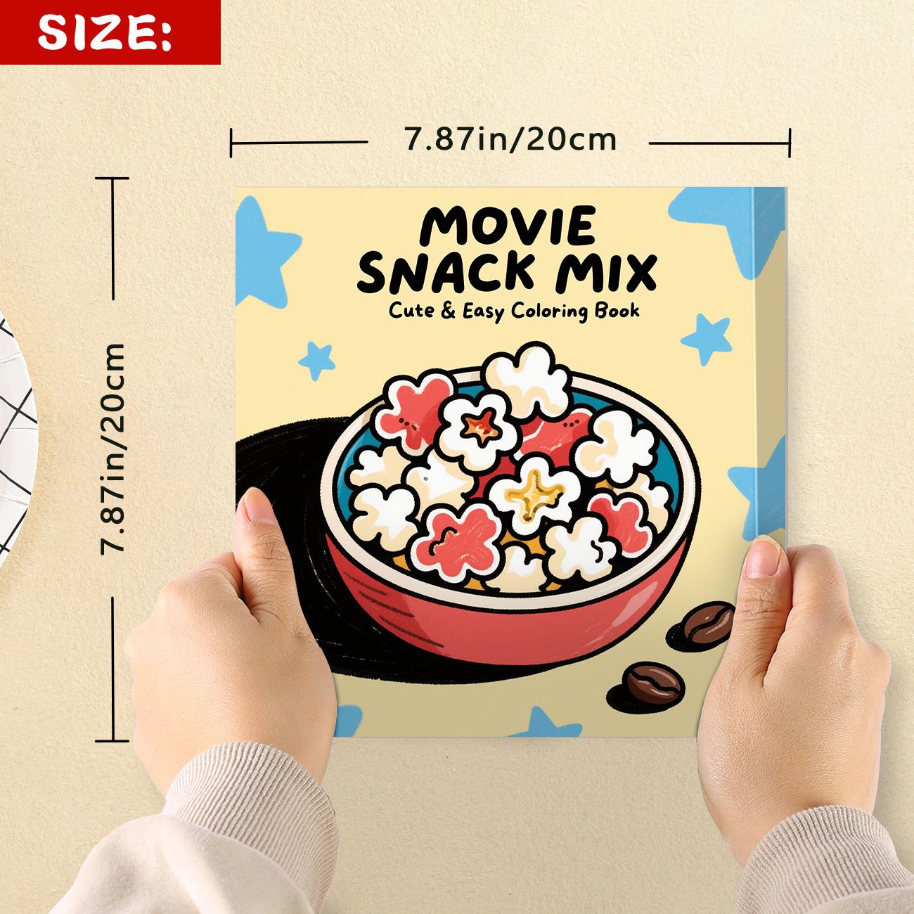 وعاء فشار وجبات سينمائية متنوع - مراجعة Food Snacks Coloring Book وسعره