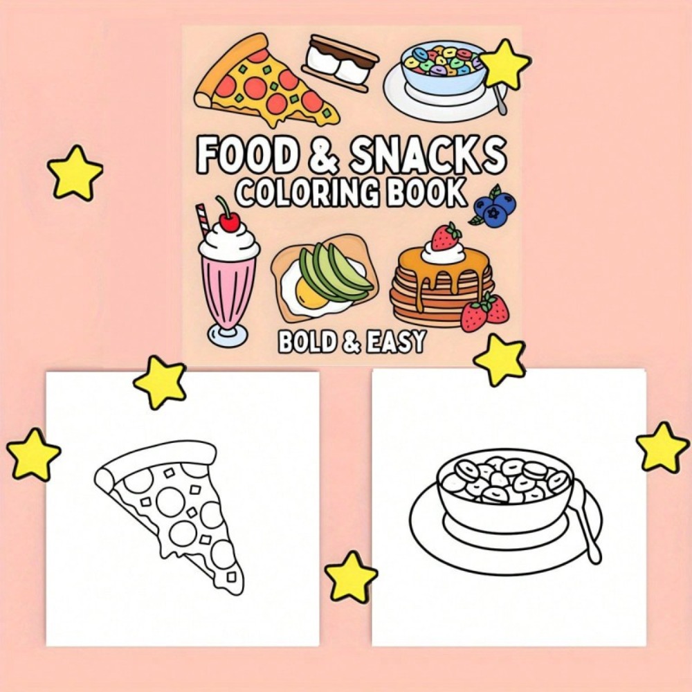 كتاب تلوين الطعام والوجبات الخ - مراجعة Food And Snacks Coloring Pages وسعره