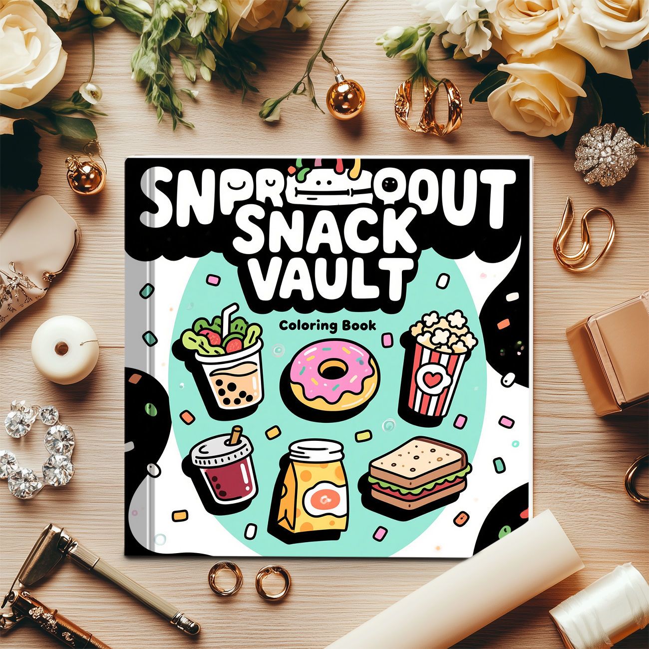 كتاب تلوين سنبروت سناك فولت بت - مراجعة Food And Snacks Coloring Pages وسعره