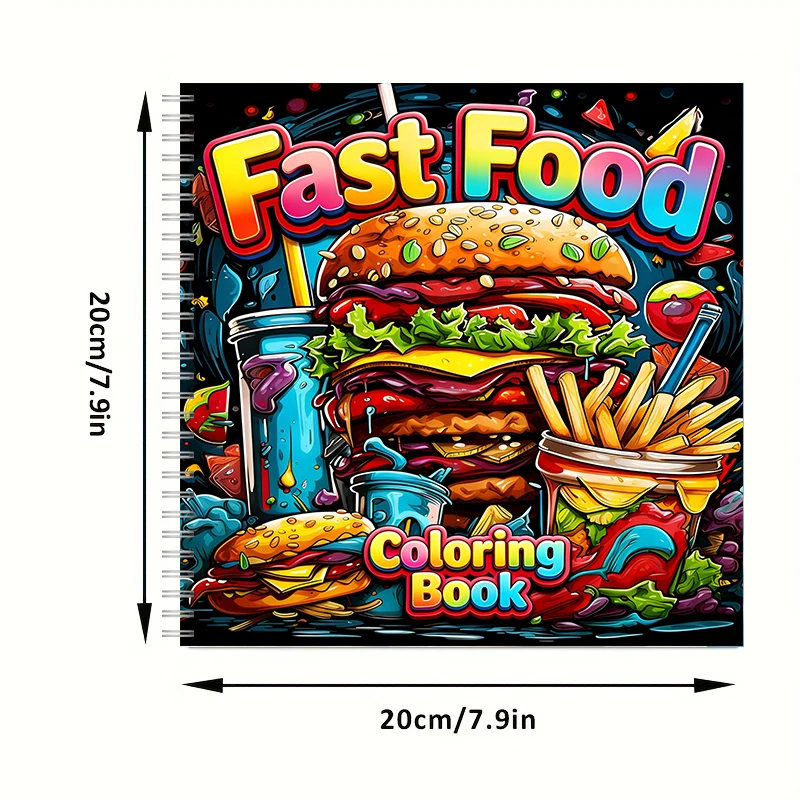 كتاب تلوين للبالغين بتصميمات ا - مراجعة Food Snacks Coloring Book وسعره